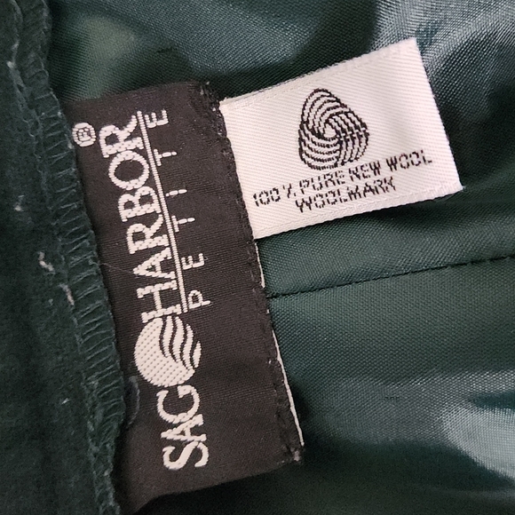 Vintage Sag Harbor Green Wool Trouser Pants - Picture 2 of 7